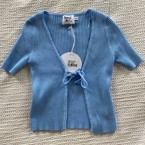 Princess Polly // Short Sleeve Tie Front Cardigan NWOT